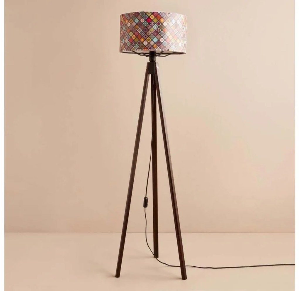 Állólámpa AYD 1xE27/40W/230V barna/többszínű