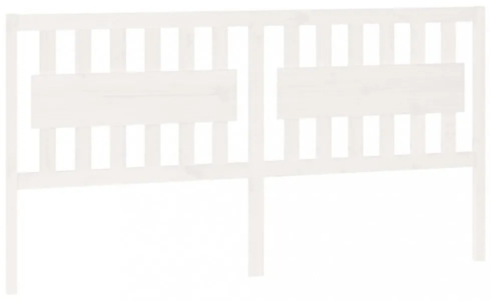 fehér tömör fenyőfa ágyfejtámla 185,5 x 4 x 100 cm