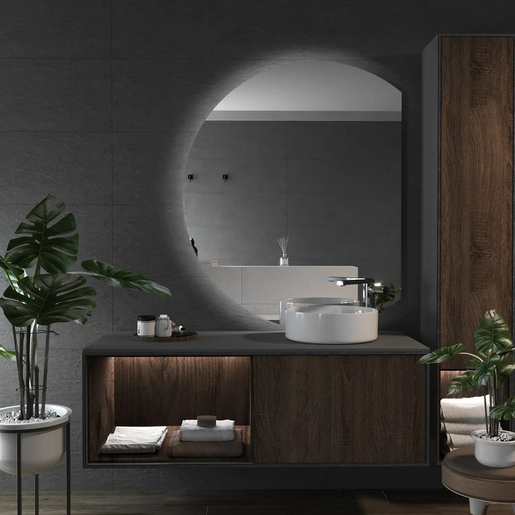 Kerek tükör LED világítással E5