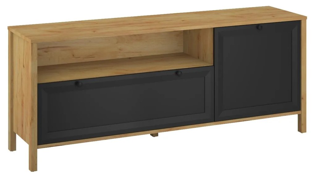 TV szekrény Bruselas (tarany craft (tölgy + fekete). 1116786