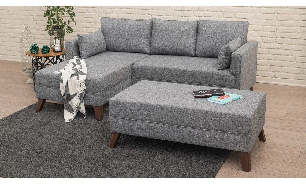 Szürke sarokkanapé (bal oldali) Bella – Balcab Home