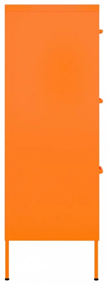 narancssárga acél fiókos szekrény 80 x 35 x 101,5 cm