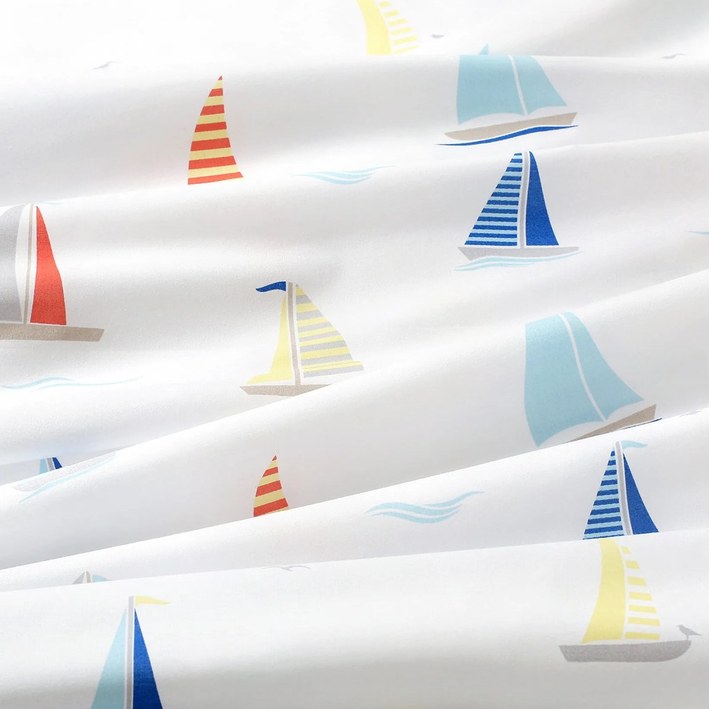 Goldea pamut drapéria - vitorlások 180x150 cm