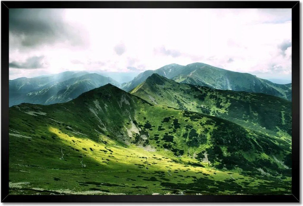 Poszterek keretben 60x40 Tátra Lengyel hegyek Kilátás