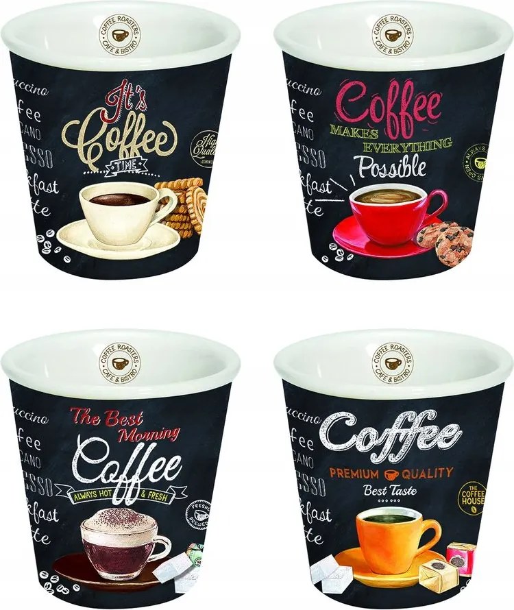 Porcelán Kávéscsészék Espresso Kpl. 4 Db-os Coffee House