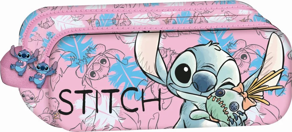 Disney Lilo és Stitch, A csillagkutya Doll 2 rekeszes tolltartó 23 cm