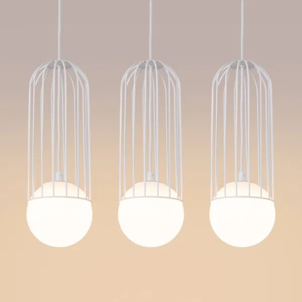 Sollux SL.1333 - Csillár zsinóron BRINA 3xG9/8W/230V fehér