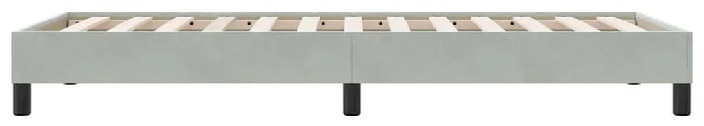 vidaXL világosszürke bársony ágykeret matrac nélkül 90x220 cm