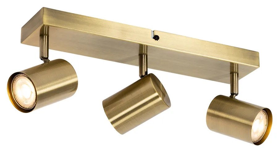 Modern mennyezeti lámpa bronz 3-lámpás állítható téglalap alakú - Jeana