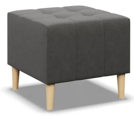 Oslo puff, fonott, 50x50, szürke