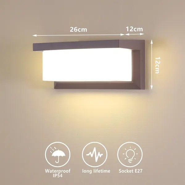Brilagi - LED RGBW kültéri fali lámpatest BRICKY 1xE27/9W/230V barna IP54