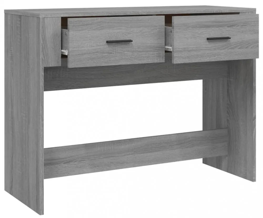 szürke sonoma színű szerelt fa tálalóasztal 100 x 39 x 75 cm