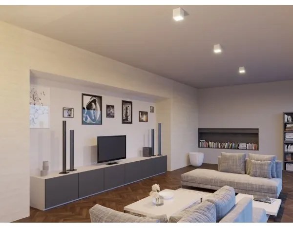 LED2 - LED Kültéri mennyezeti lámpa CUBE LED/12W/230V fehér