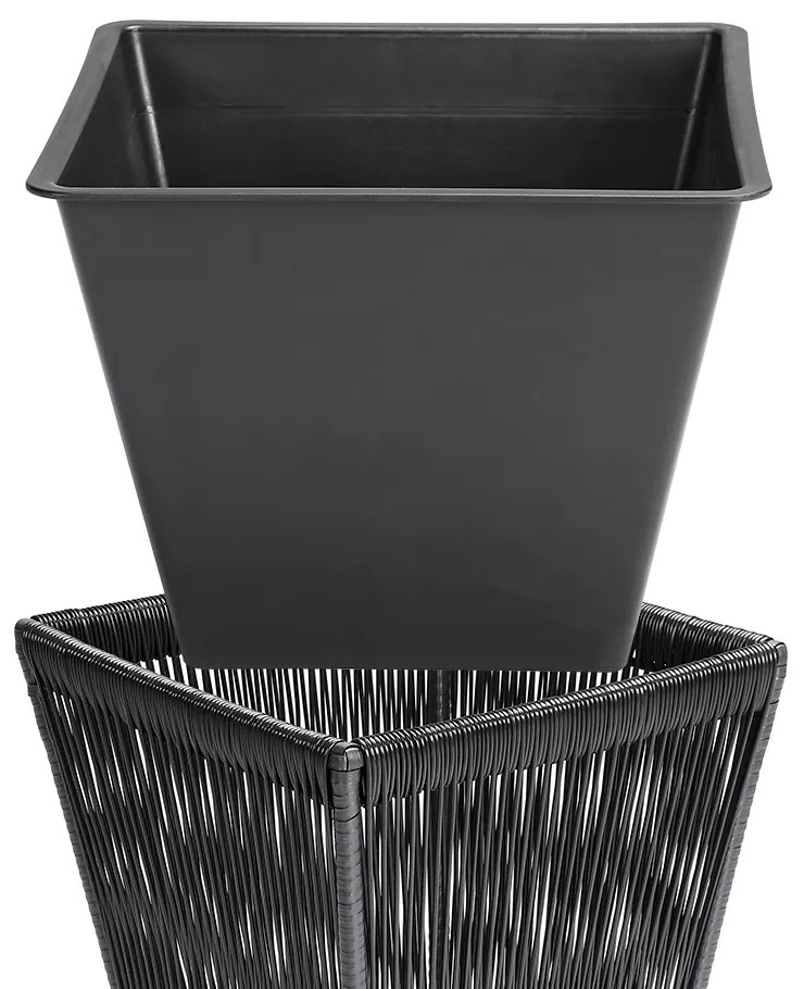 Casaria® Acapulco virágtartó szett 2 darabos - fekete
