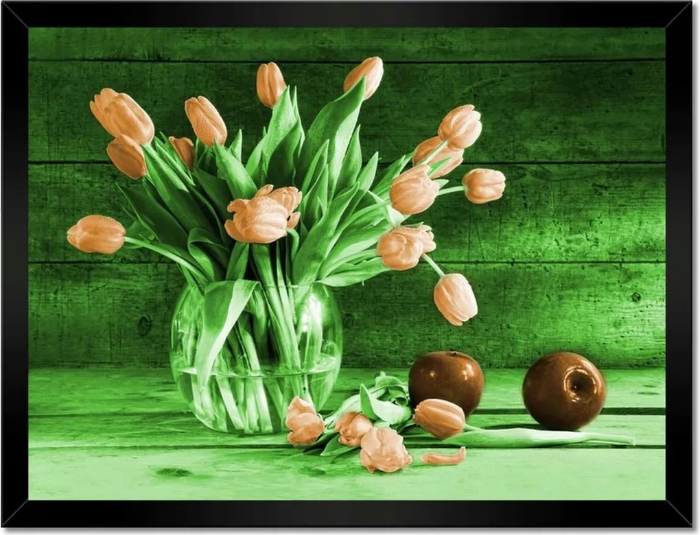 Poszterek keretben 40x30 Zöld, wenge