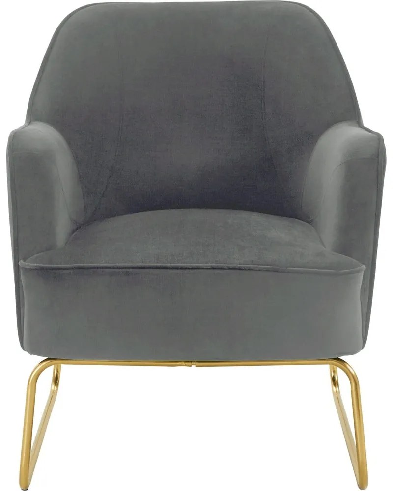 Szürke bársony fotel Joshua - Støraa