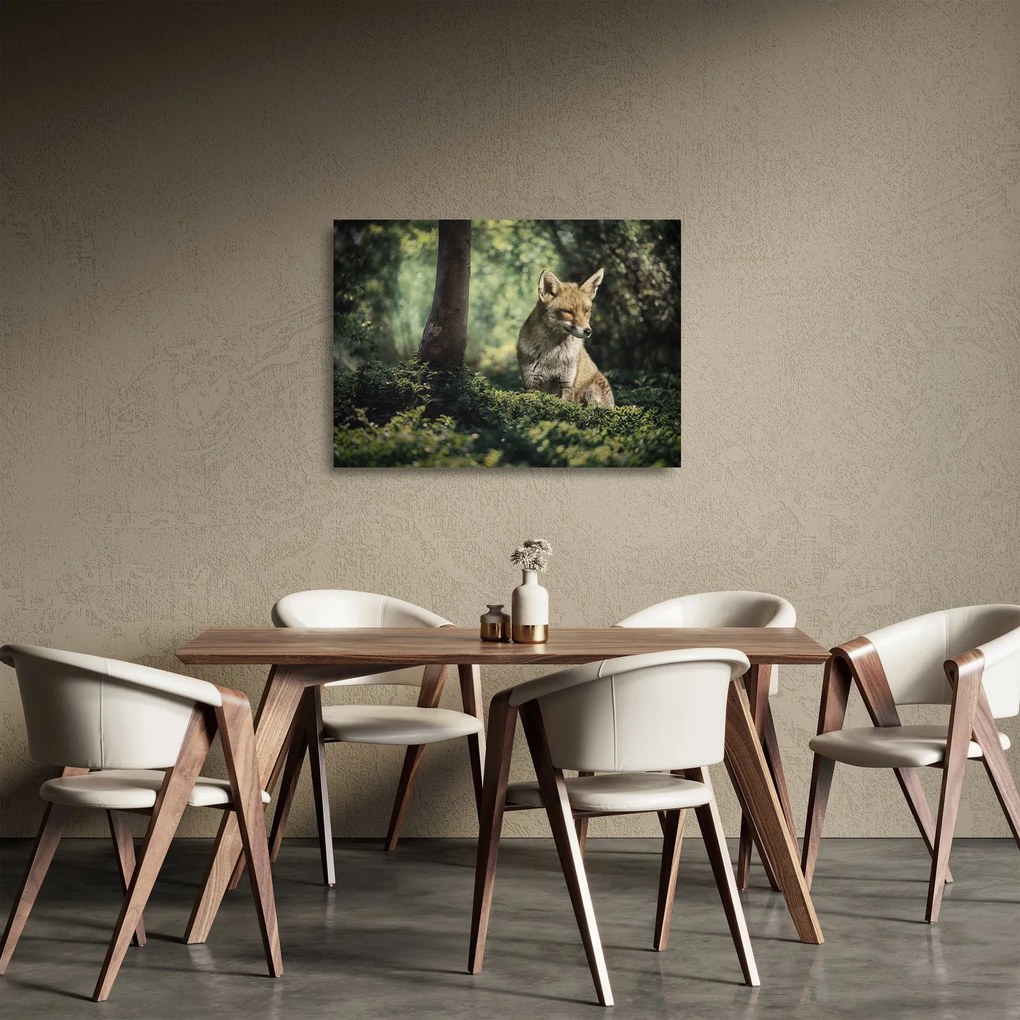 Róka képe (üvegen) (70x50 cm)