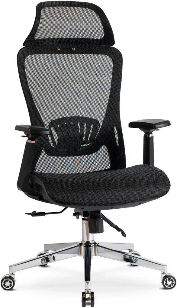 Fotel Obrotowy LITOS Ergonomiczny Czarny