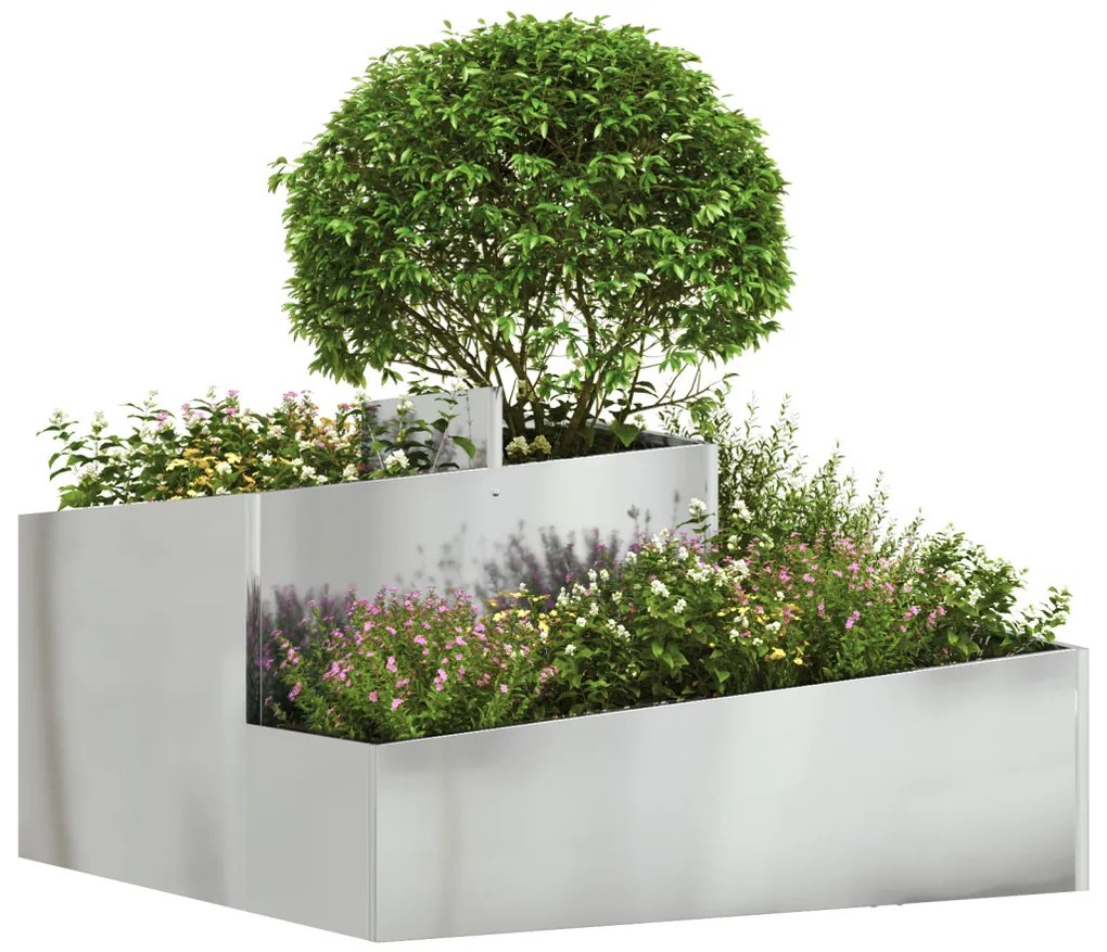 virágcserép 80x80x50 cm galvanizált acél