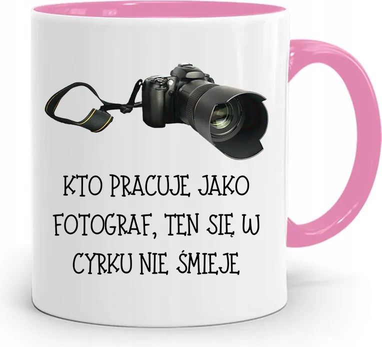 Rózsaszín Bögre Fotósnak A Cirkuszban Nem Nevet A fényképes nyomattal