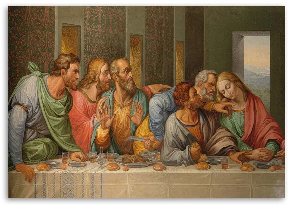 Gario Vászonkép Részlet az utolsó vacsorából - Leonardo da Vinci, reprodukció Méret: 120 x 80 cm