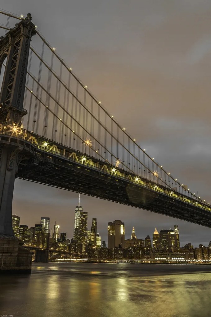 Poszter 30x45cm Manhattan híd és New York panoráma, Assaf Frank