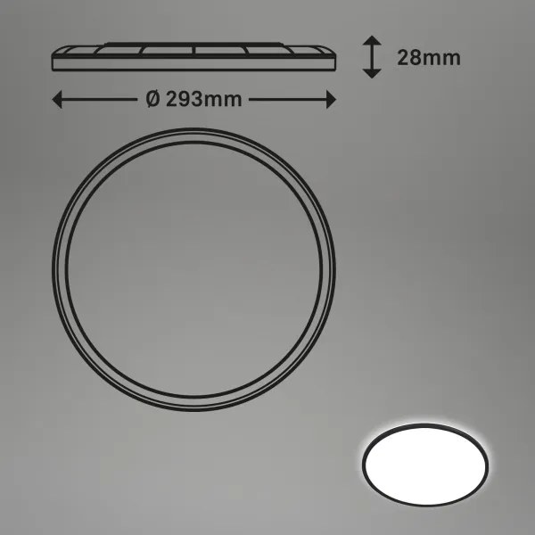 Brilo - LED Mennyezeti lámpa SLIM LED/18W/230V átm. 29,3 cm