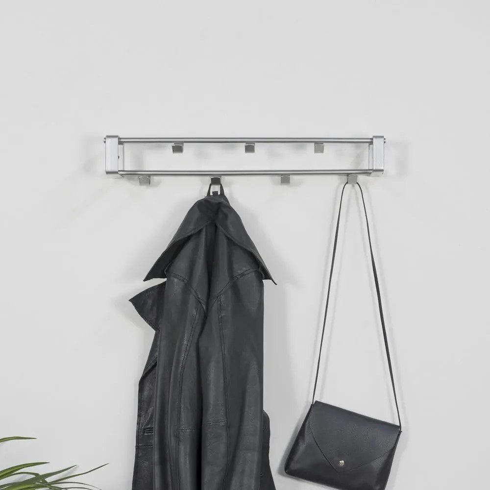 Ezüstszínű fém fali fogas 60 cm Rex – Spinder Design