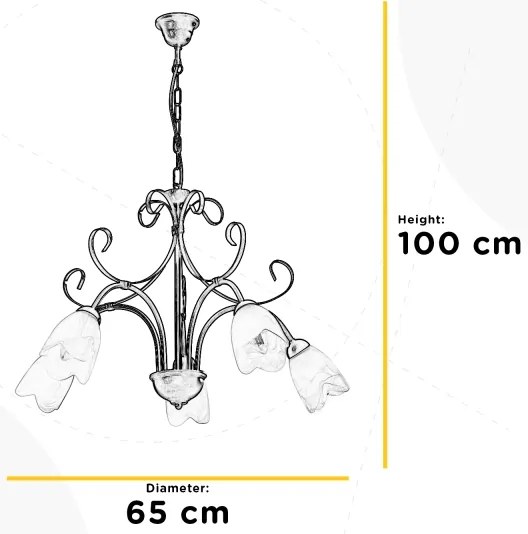 ONLI - Csillár láncon ODINO 5xE14/6W/230V