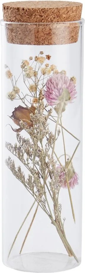 FLOWER MARKET szárított virág üvegcsében, parafa dugóval