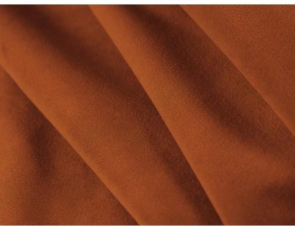 Terrakotta színű bársony kanapé 180 cm Strino – Cosmopolitan Design