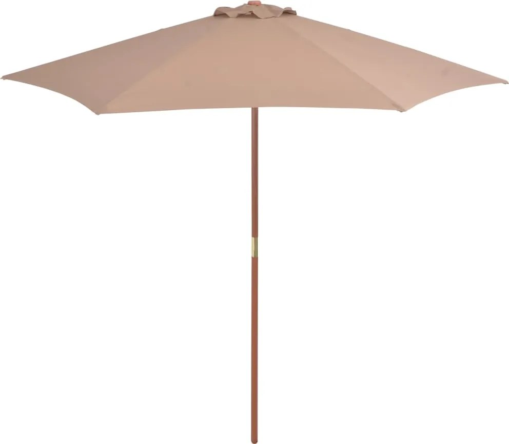 vidaXL tópszínű kültéri napernyő farúddal 270 cm