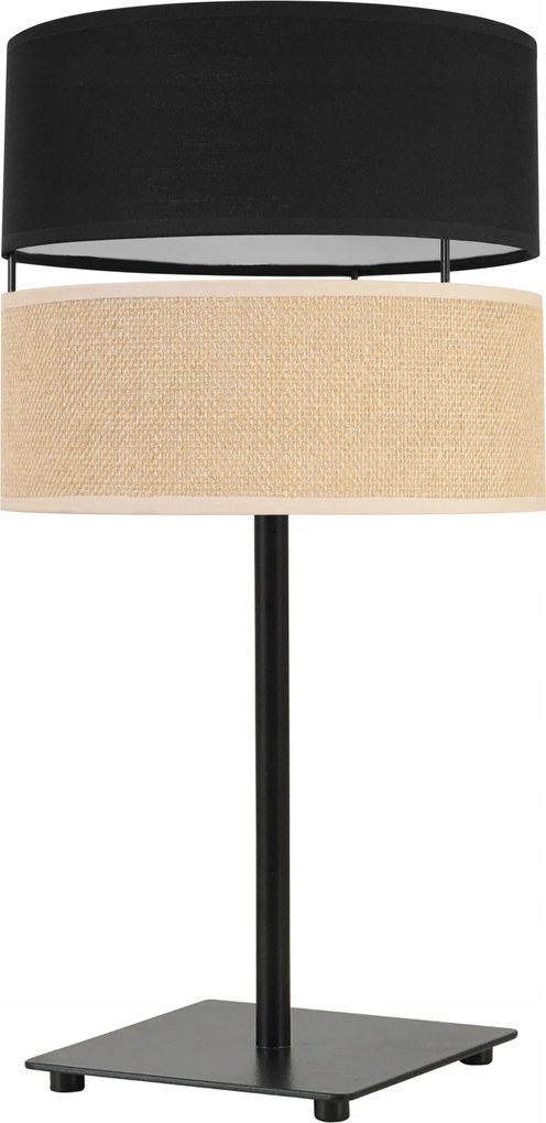 Asztali Lámpa Lámpabúra Juta 20 CM Fekete