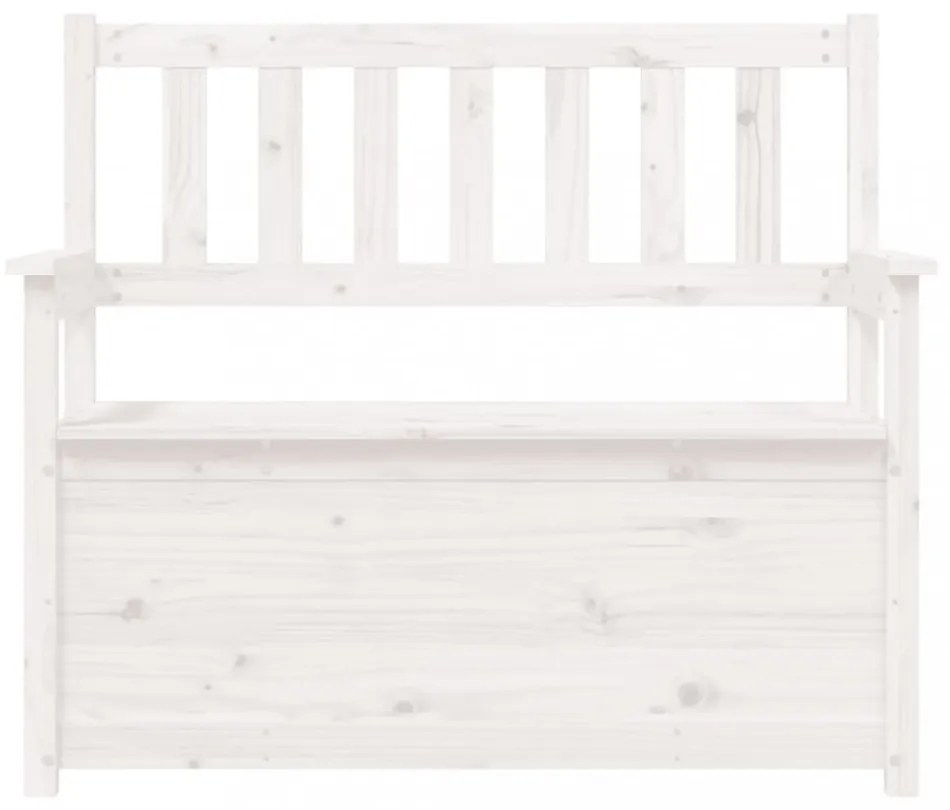 fehér tömör fenyőfa pad 112,5 x 51,5 x 96,5 cm