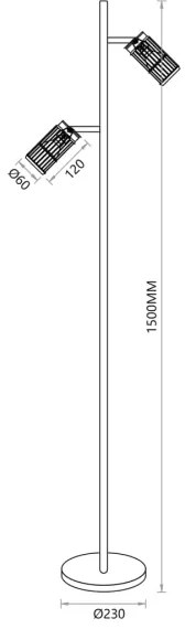 Állólámpa VERTICAL 2xGU10/8W/230V fehér