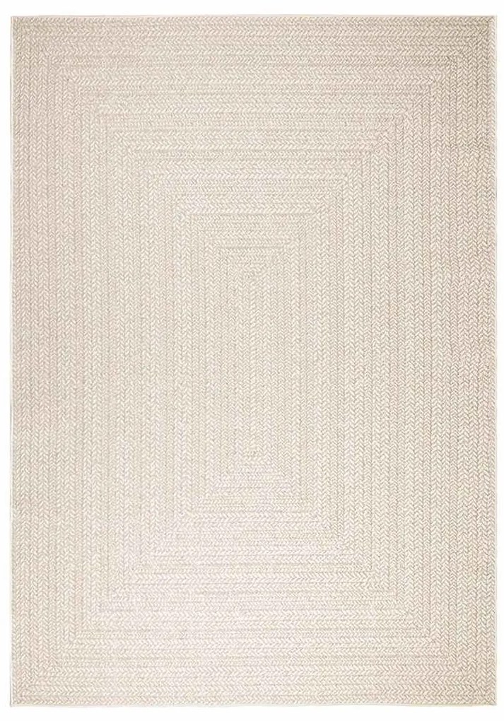 ZIZUR krém juta hatású beltéri és kültéri szőnyeg 200x290 cm