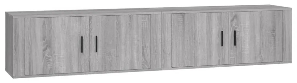 2 db szürke sonoma falra szerelhető TV-szekrény 100x34,5x40 cm