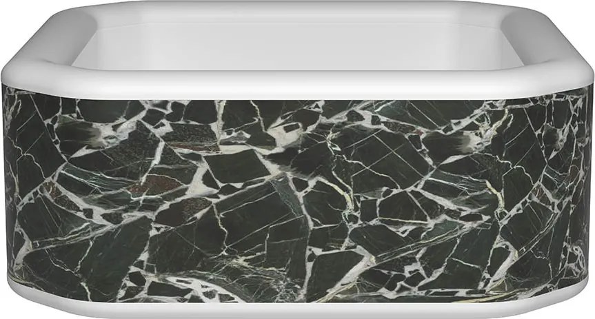 Avenli Oslo fekete márvány mintás felfújható jakuzzi, 170 × 170 × 70 cm, 760 l