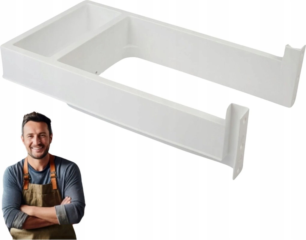 Mosdó Szifonvédő Téglalap alakú 175x325x61mm Fehér