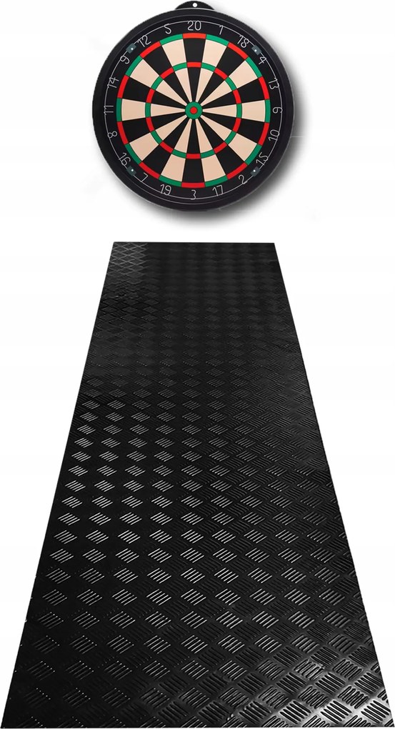 Darts Padlóvédő Szőnyeg Darts Oche Szőnyeg Fekete 30x240 cm