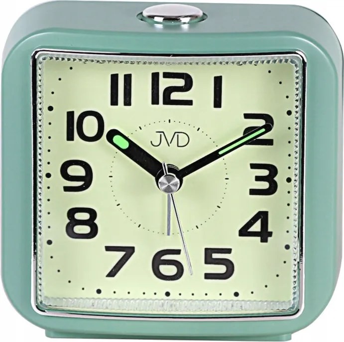 Menta Színű 8 cm-ES Négyzet Alakú Megvilágított Ébresztőóra Szundival Jvd SRP8204.2