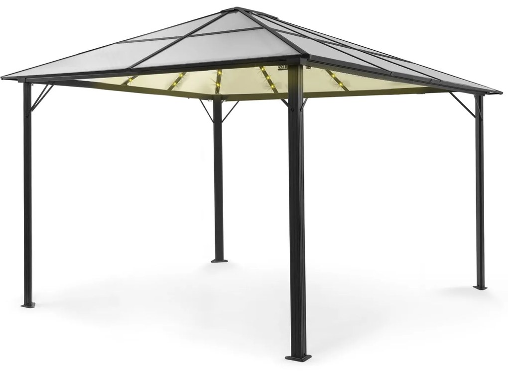 Blumfeldt Pantheon Solid Sky Ambient Solar, pavilon tetővel, 3 × 4 m, polikarbonát, alumínium