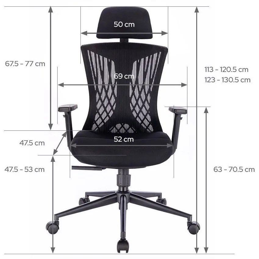 Ergomax ergonomikus irodai forgószék fekete