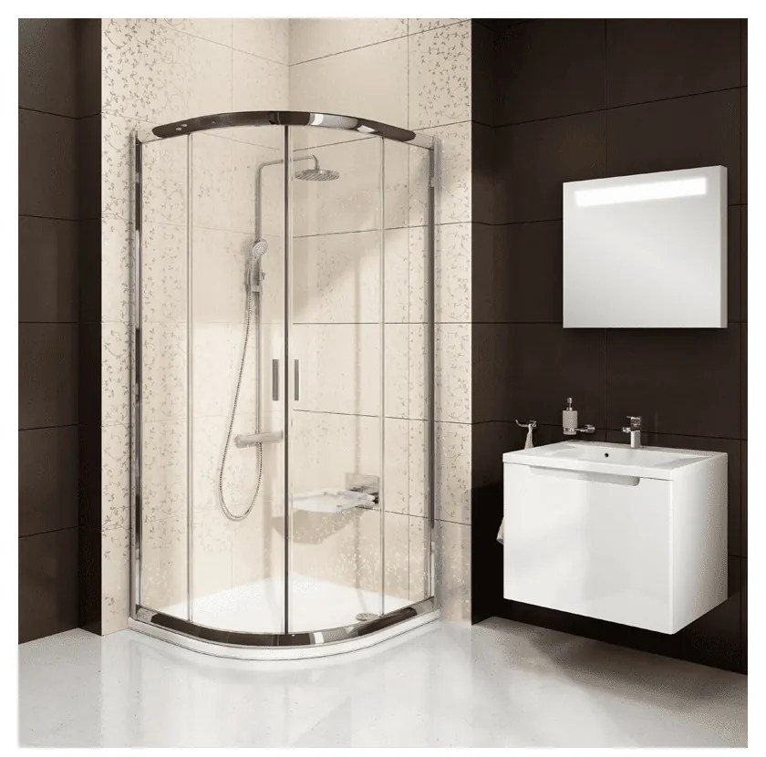 RAVAK Blix BLCP4-80 zuhanykabin, íves, krómhatású + Transparent