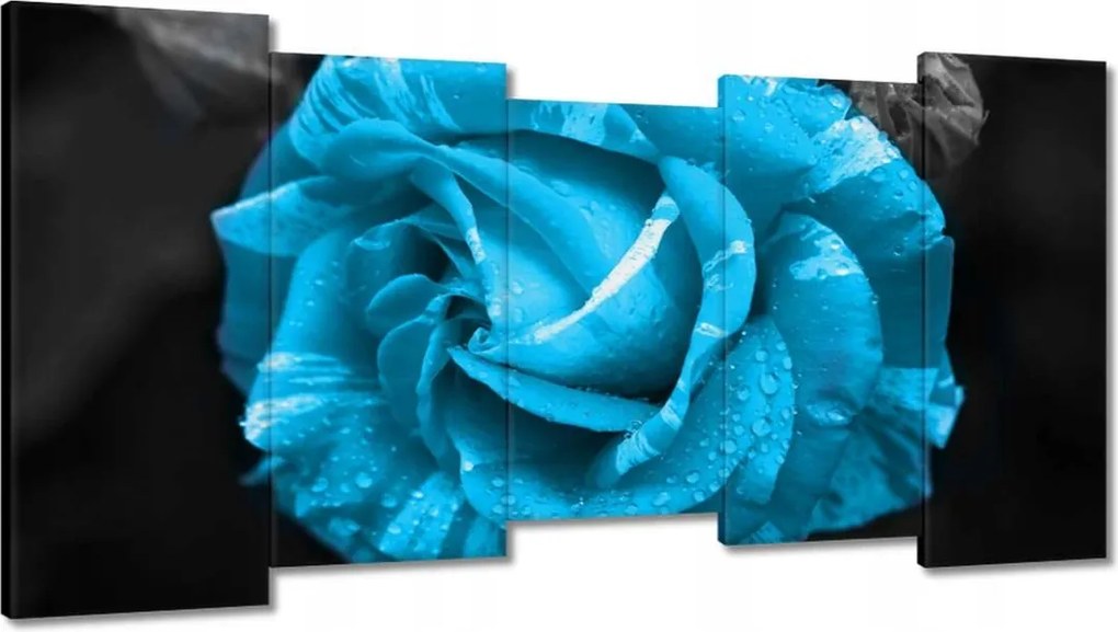 Vászonkép 150x80 Türkiz rózsa Virág