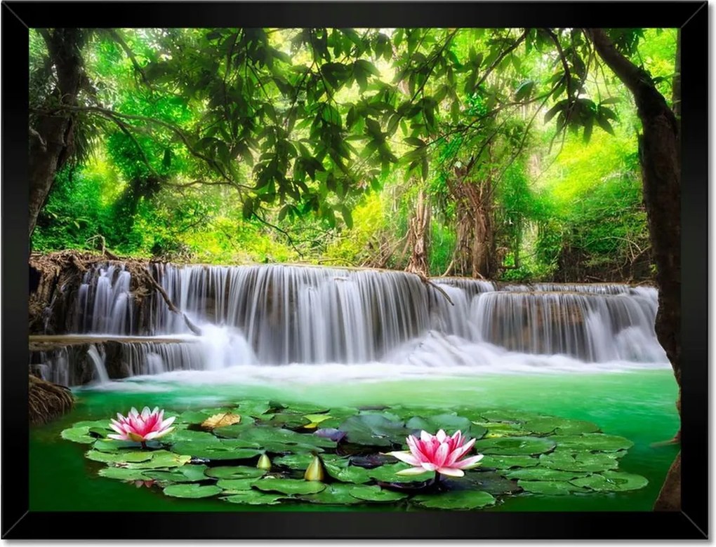 Poszterek keretben 40x30 Vízesés Thaiföldön