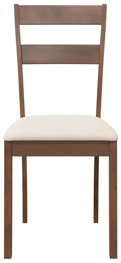 2 db barna tömörfa gumiból készült étkezőszékek párnákkal