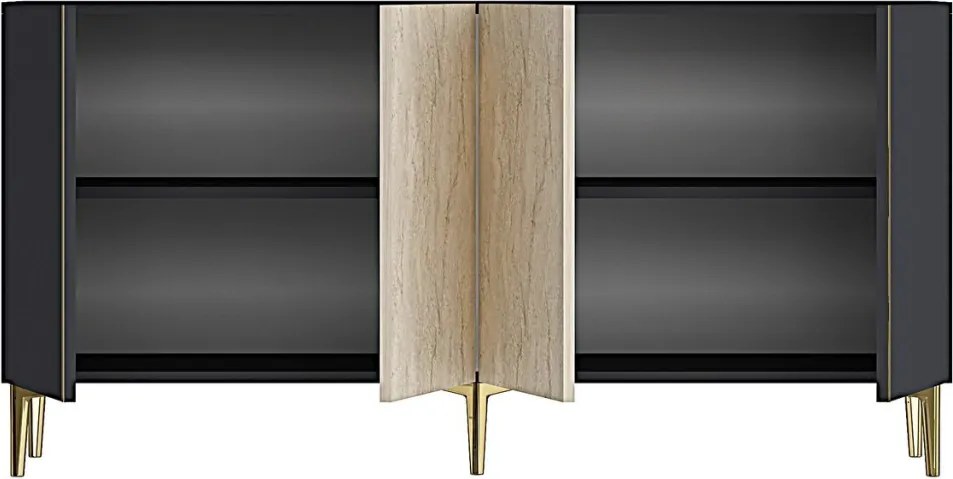 Poli 150 - Anthracite, Travertine, Gold