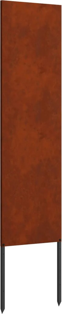 vidaXL Kertvédő vászon Rozsdás 32 x 140 cm időjárásálló acél