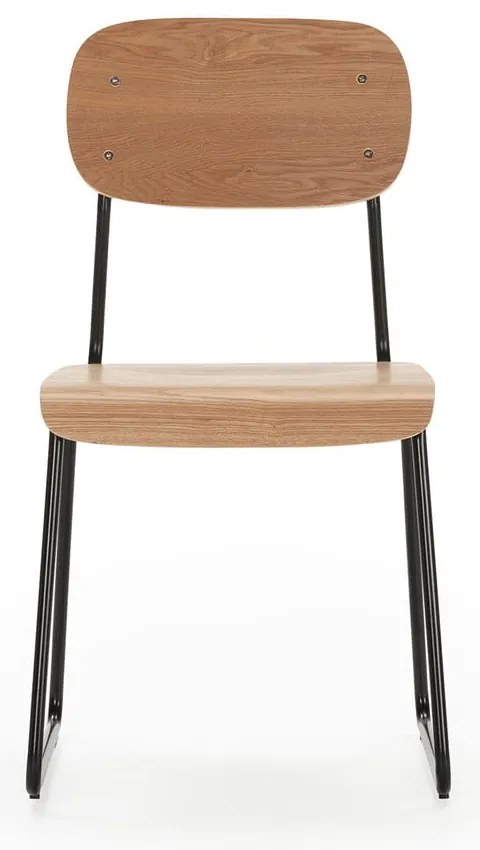 Natúr színű étkezőszék szett kőrisfa dekorral, 2 db-os Aira – Marckeric